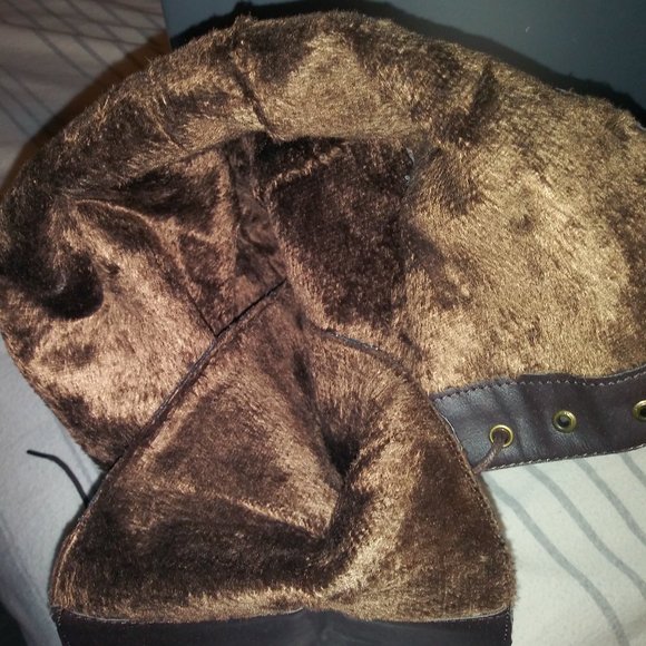 Journee Faux Fur Leather Boots - Used - Picture 4 of 5